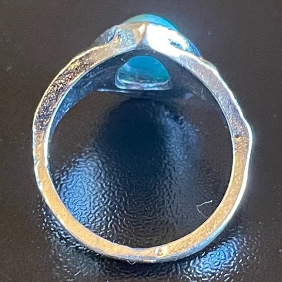 Water drop turquoise ring size 4 - Picture 4 of 9